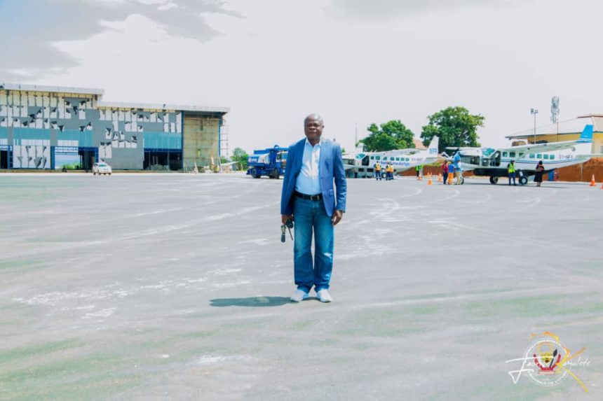 Le Commandant de l'aéroport de Bunia, Paul Bunangana, Photo Celcom Gouvernorat, Octobre 2025