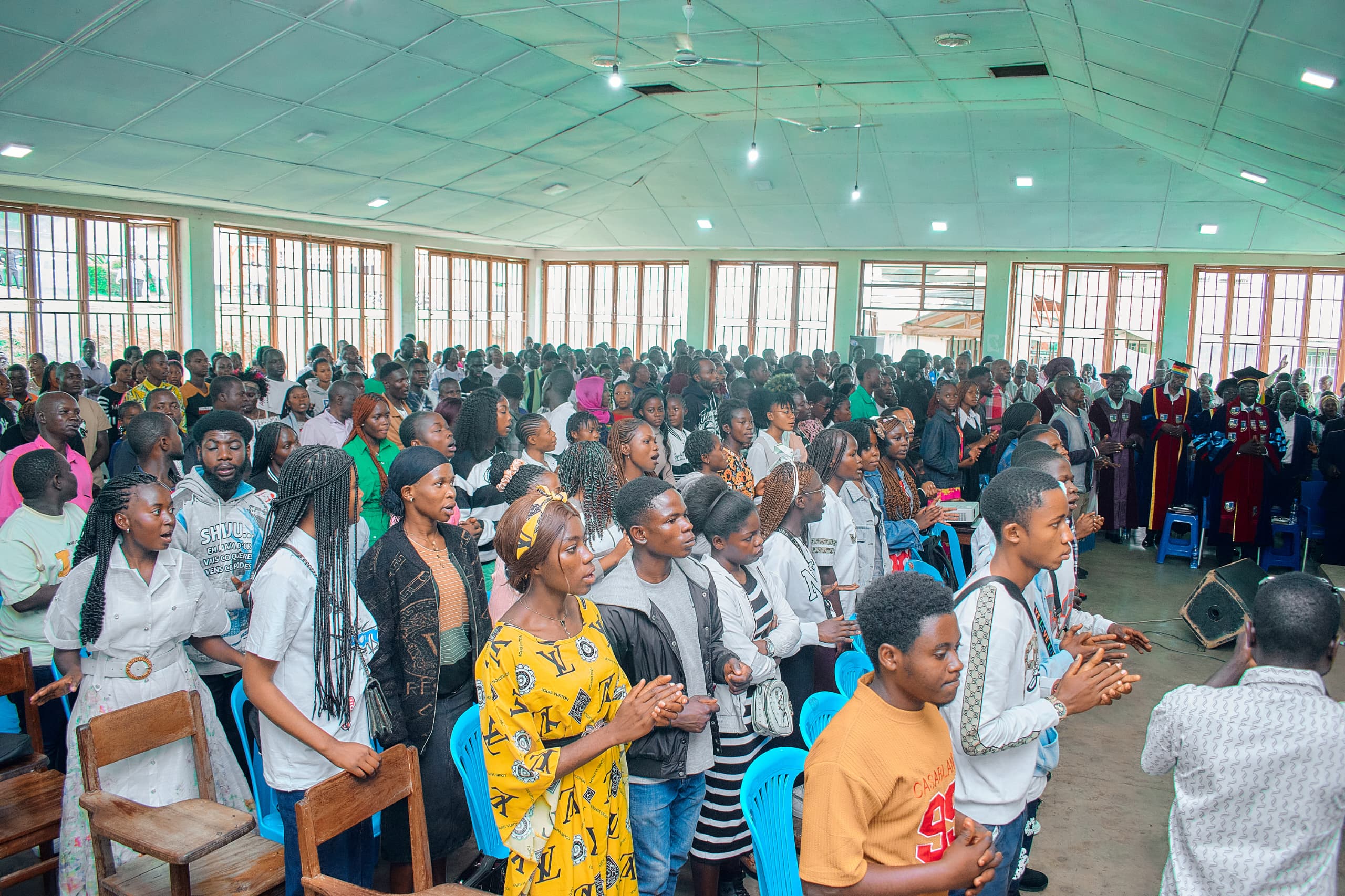 Culte inaugural du lancement de l'année académique 2025-2026, à l'Université Shalom de Buniia, photo Mugisa Rusoke, 22 octobre 2025.