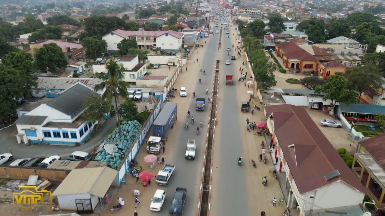 Vue aérienne du boulevard de libération de Bunia, Ph Visibilité média pro,2023