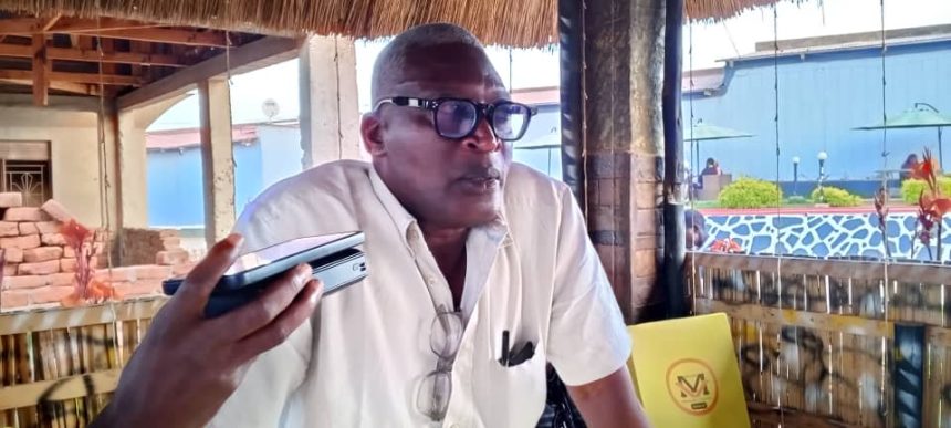 Le commandant territorial de la PNC Mahagi, lors d'une rencontre organisée par le CJLPD à Mahagi, Photo Jean Maurice Udaga, novembre 2025