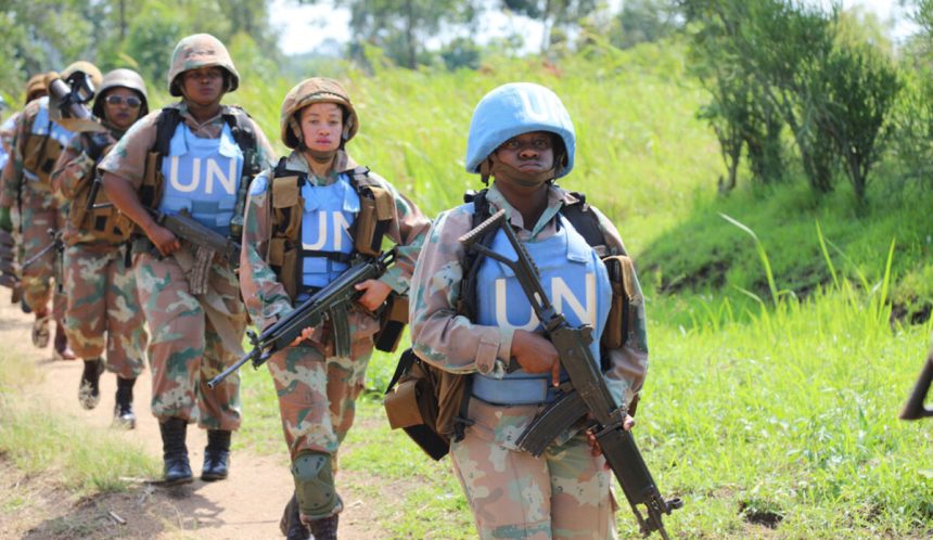 Les casques bleus du contegent Sud-africain en patrouilles.Ph. 2022