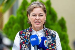 La cheffe par intérim de la MONUSCO, Mme Viviane Van de Perre.