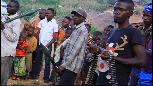 Des membres de la milice CODECO à Djugu. Photo : Visibilité Média Pro, juillet 2021.