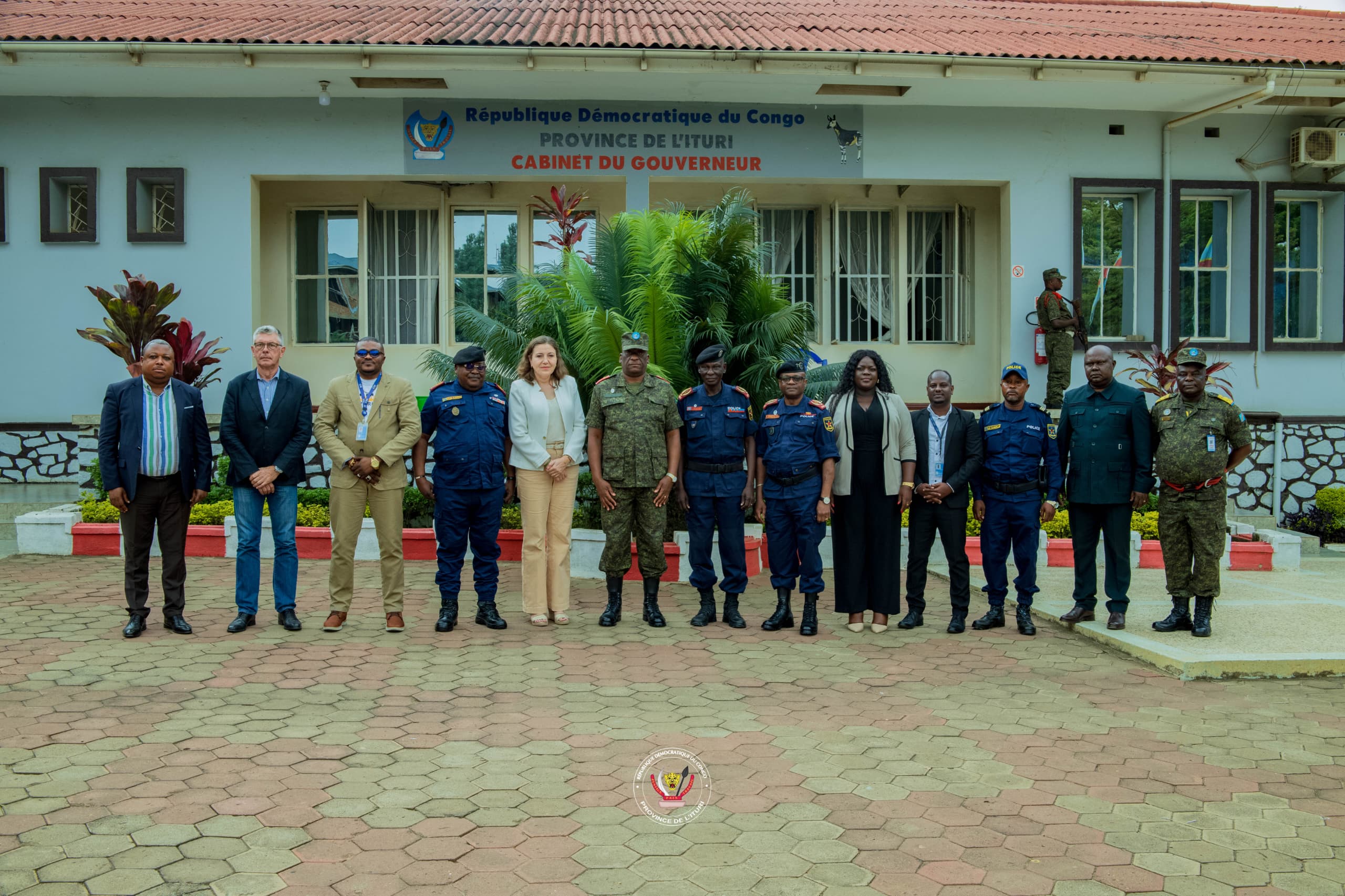 La délégation de l' Union Européenne lors de la rencontre avec le gouverneur de la province, Jonny Luboya Nkashama. Ph. Cellule de communication du gouvernorat. 27 janvier 2026.