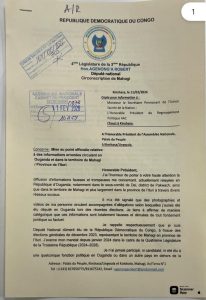 Cliquez pour lire la correspondance adressée au Président de l’Assemblée nationale.